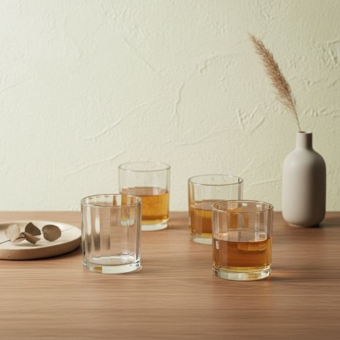 ELISE STRIPES Komplet 4 Szklanek 310 ml – Przezroczyste Szkło Sodowe