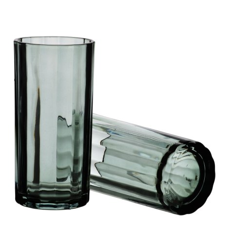 ELISE STRIPES Komplet 4 Szklanek Wysokich 360 ml – Zielone Szkło Sodowe