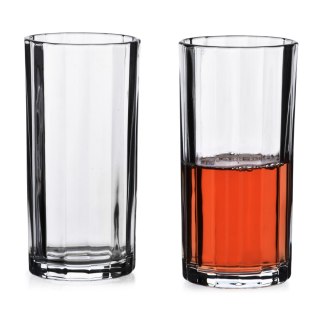 ELISE STRIPES Komplet 4 Szklanek Wysokich 360 ml – Przezroczyste Szkło Sodowe