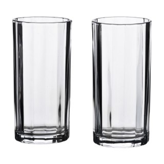 ELISE STRIPES Komplet 4 Szklanek Wysokich 360 ml – Przezroczyste Szkło Sodowe