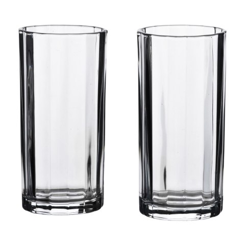 ELISE STRIPES Komplet 4 Szklanek Wysokich 360 ml – Przezroczyste Szkło Sodowe