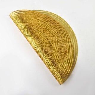 MANDY Mata Stołowa 38 cm – Złota Plecionka, Styl Modern