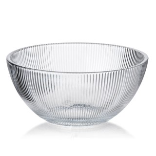 MODERN KITCHEN Miska Szklana 2 L – Prążkowane Szkło, 22,5 cm