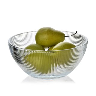 MODERN KITCHEN Miska Szklana 2 L – Prążkowane Szkło, 22,5 cm