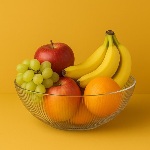 MODERN KITCHEN Miska Szklana 2 L – Prążkowane Szkło, 22,5 cm