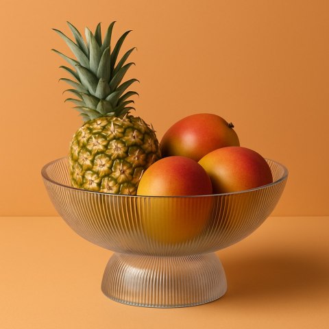 MODERN KITCHEN Patera szklana 1,8 L – Prążkowane Szkło (24,5 cm)