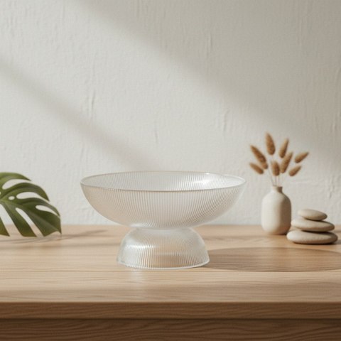 MODERN KITCHEN Patera szklana 1,8 L – Prążkowane Szkło (24,5 cm)