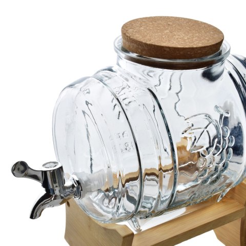 MODERN KITCHEN Słój z kranikiem 3 L na drewnianym stelażu – Allesken