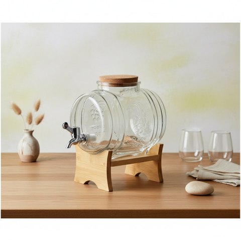 MODERN KITCHEN Słój z kranikiem 3 L na drewnianym stelażu – Allesken