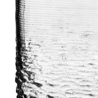 Wazon szklany SERENITE 13x6,5x17 cm – Mondex, Struktura Fal, Transparentny