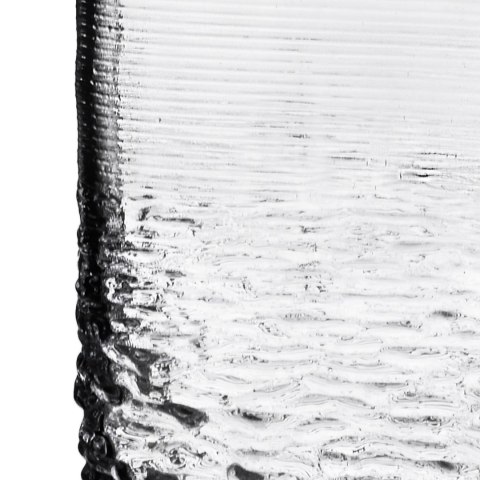 Wazon szklany SERENITE 13x6,5x17 cm – Mondex, Struktura Fal, Transparentny