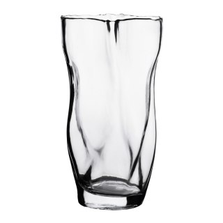 Wazon szklany SERENITE 15x13x28 cm – Mondex, Organiczny Kształt, Transparentny
