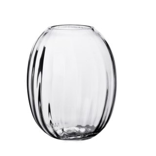 Wazon szklany SERENITE 16x20 cm MONDEX – Transparentny, Prążkowany