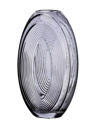 Wazon szklany SERENITE 16x9x26 cm – Mondex, Dymiony, Złote Łuski