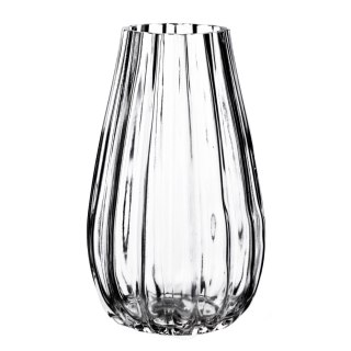 Wazon szklany SERENITE 8,5x14,5x25 cm – Mondex, Prążkowany, Kształt Kropli