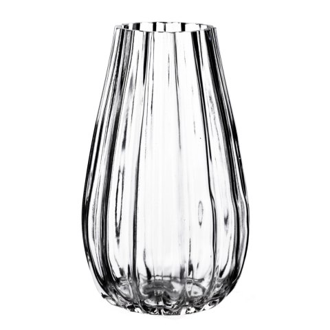 Wazon szklany SERENITE 8,5x14,5x25 cm – Mondex, Prążkowany, Kształt Kropli