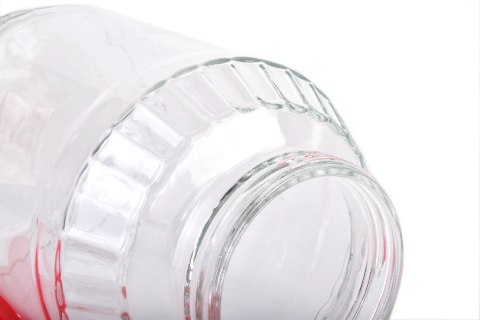 Słój Szklany BASIC KITCHEN 2,0 L – z Czerwoną Pokrywką i Uchwytem, COOKINI