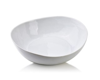 Porcelanowa Miska Salaterka BASIC 21 cm – Klasyczna Biała Misa na Sałatki i Przekąski