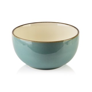 Ceramiczna Miska BASIC NATURE 14 cm 600 ml – Morski Błękit, Styl Rękodzielniczy