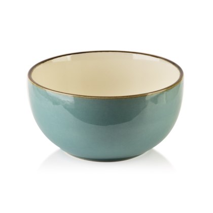 Ceramiczna Miska BASIC NATURE 14 cm 600 ml – Morski Błękit, Styl Rękodzielniczy