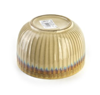 Misa Ceramiczna BASIC NATURE 1L 15,5 cm – Szkliwo Reaktywne, Bursztynowy Rant, Rzemieślnicza