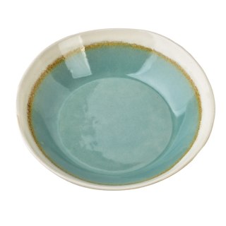 Ceramiczna Miska do Zupy BASIC NATURE 20 cm 510 ml – Morski Teal i Piaskowy Beż