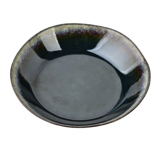 Ceramiczna Miska BASIC NATURE 23 cm 600 ml – Morski Granat i Piasek, Styl Rzemieślniczy