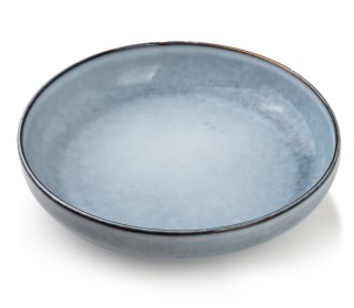 Ceramiczna Miska do Zupy BASIC NATURE 22,5 cm 1L – Niebieski Gradient, Styl Rzemieślniczy