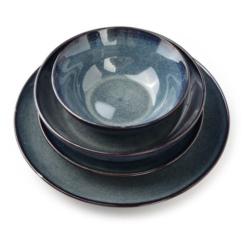 Ceramiczna Miska BASIC NATURE 20 cm 500 ml – Gwieździsty Granat, Styl Japandi