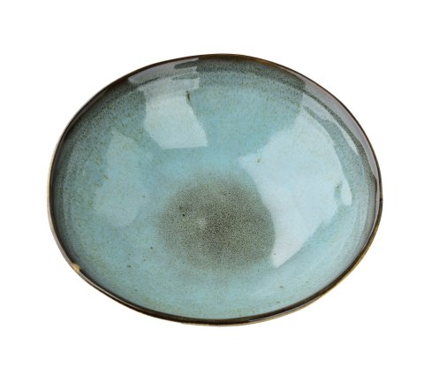 Ceramiczna Miska BASIC NATURE 20 cm 750 ml – Morski Teal, Styl Rękodzielniczy