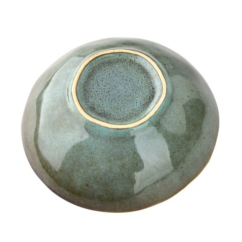 Ceramiczna Miska BASIC NATURE 20 cm 750 ml – Morski Teal, Styl Rękodzielniczy
