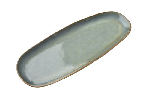 Półmisek Ceramiczny BASIC NATURE 35,5 cm – Szary Mat, Styl Rękodzielniczy