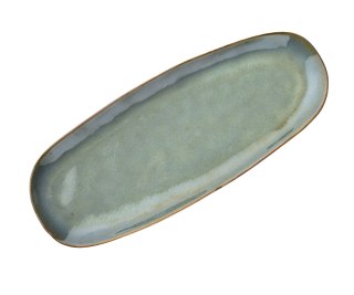 Półmisek Ceramiczny BASIC NATURE 35,5 cm – Szary Mat, Styl Rękodzielniczy