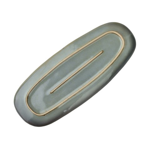 Półmisek Ceramiczny BASIC NATURE 35,5 cm – Szary Mat, Styl Rękodzielniczy