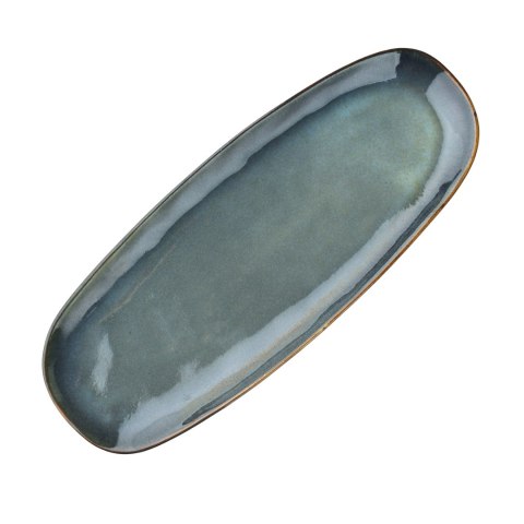 Półmisek Ceramiczny BASIC NATURE 35,5 cm – Szary Mat, Styl Rękodzielniczy