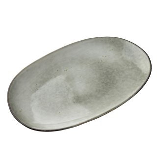 Półmisek Ceramiczny BASIC NATURE 36 cm – Beżowy, Styl Rękodzielniczy