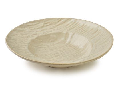 Talerz do Pasty Ceramiczny BASIC NATURE 30 cm – Styl Rzemieślniczy, Piaskowy Beż
