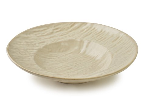 Talerz do Pasty Ceramiczny BASIC NATURE 30 cm – Styl Rzemieślniczy, Piaskowy Beż