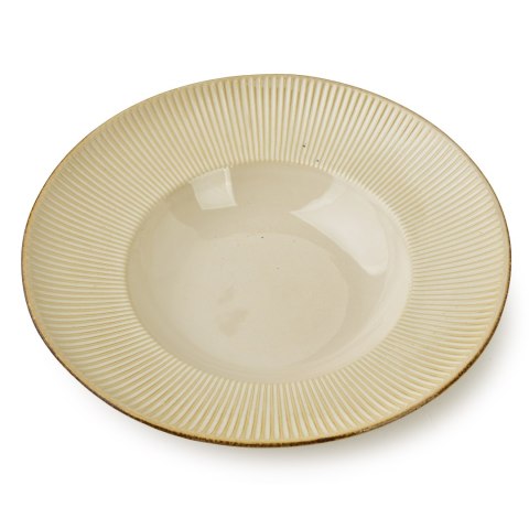 Ceramiczny Talerz do Pasty BASIC NATURE 30 cm – Styl Rzemieślniczy, Piaskowa Faktura