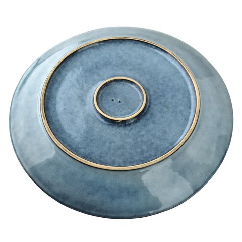 Ceramiczny Talerz Obiadowy BASIC NATURE 27,5 cm – Niebieski, Styl Rękodzielniczy
