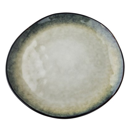 Ceramiczny Talerz Obiadowy BASIC NATURE 28 cm – Styl Rękodzielniczy, Reaktywne Szkliwo