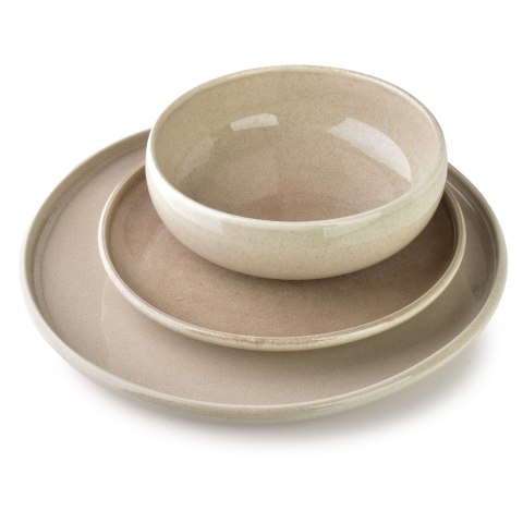Ceramiczny Talerz Obiadowy BASIC NATURE 28 cm – Piaskowy Beż, Styl Nature