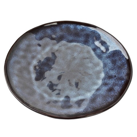 Ceramiczny Talerz Płaski BASIC NATURE 27,5 cm – Gwieździsty Granat, Styl Rękodzielniczy