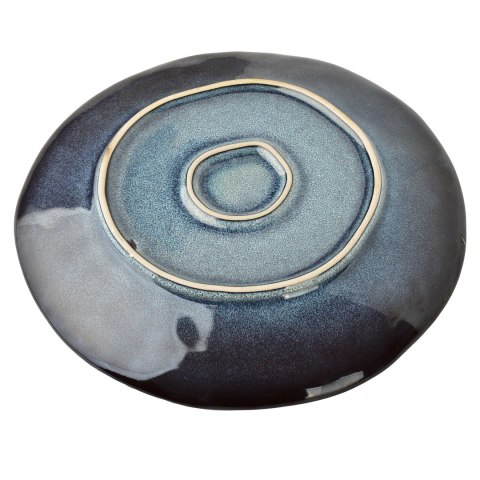 Ceramiczny Talerz Płaski BASIC NATURE 27,5 cm – Gwieździsty Granat, Styl Rękodzielniczy
