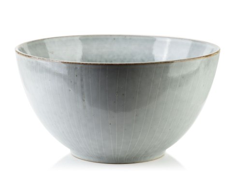 Duża Misa Ceramiczna BASIC NATURE 24 cm – Szara, Unikalny Rzemieślniczy Charakter