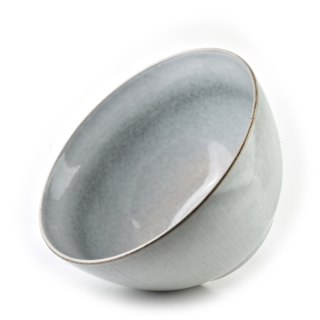 Duża Misa Ceramiczna BASIC NATURE 24 cm – Szara, Unikalny Rzemieślniczy Charakter