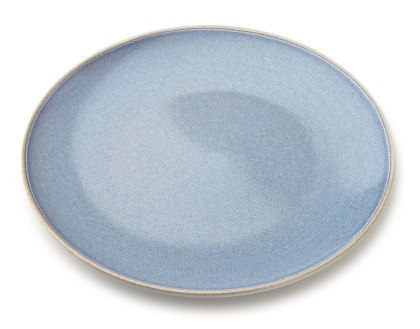 Ceramiczny Talerz Płaski BASIC NATURE 28 cm – Błękitne Niebo, Styl Rękodzielniczy