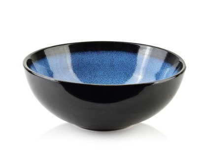 Ceramiczna Miska BASIC NATURE 16,5 cm 600 ml – Intensywny Błękit, Styl Rzemieślniczy