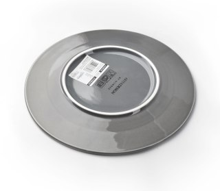 HUDSON Talerz Obiadowy 27 cm – Szara Porcelana, Efekt Młotkowania