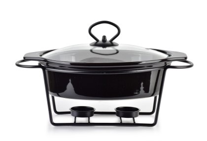 MODERN KITCHEN Naczynie z podgrzewaczem 1,25 L – Czarne Owalne, Allesken